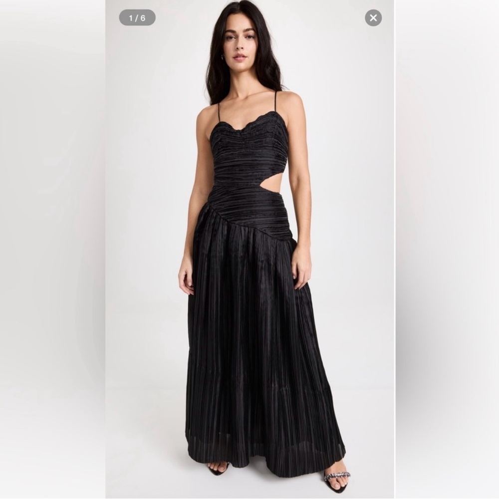 AJE Wave Maxi Dress (NWT) Black